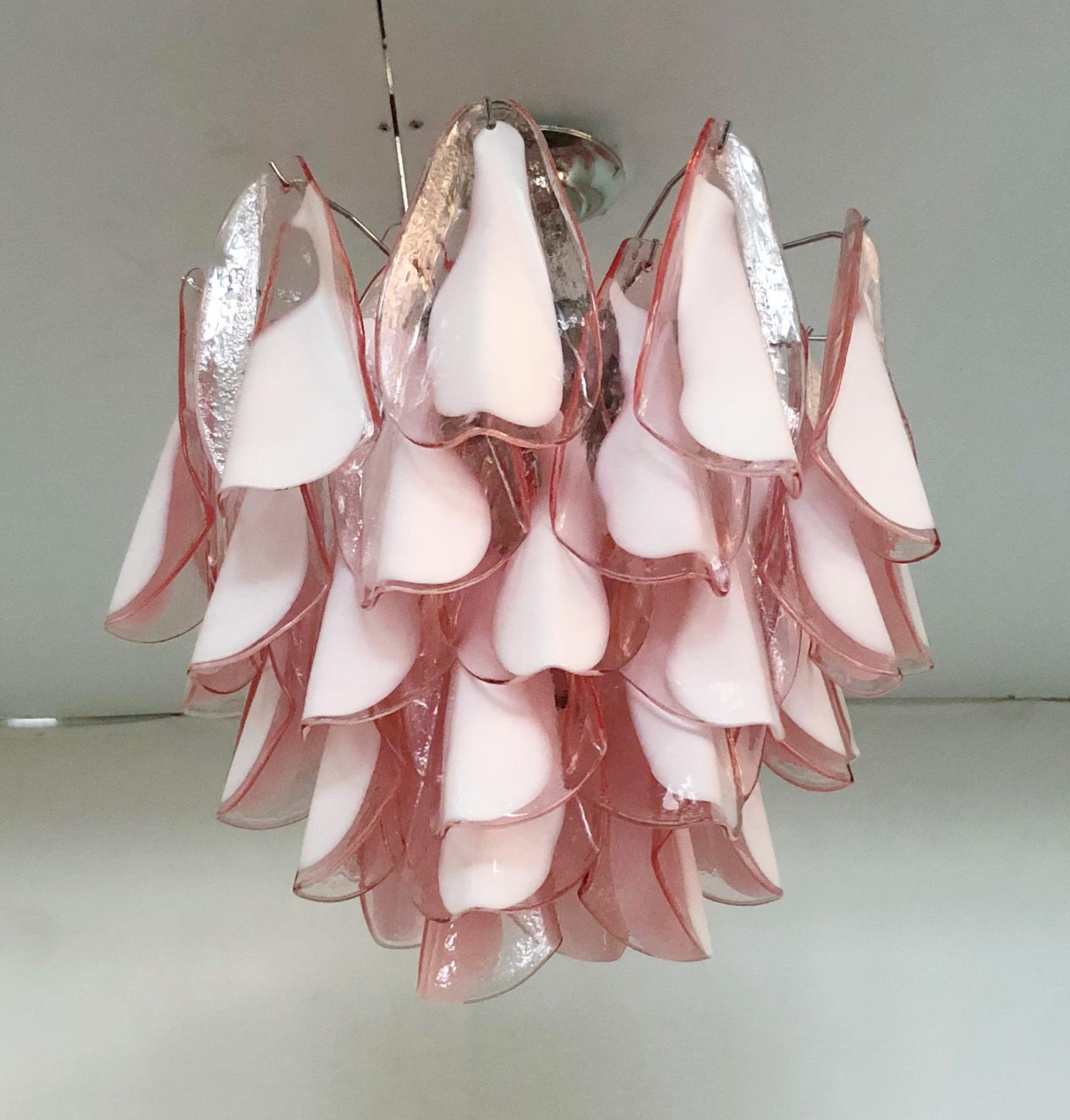 Pink Rondine Chandelier by Fabio Ltd In New Condition For Sale In Los Angeles, CA