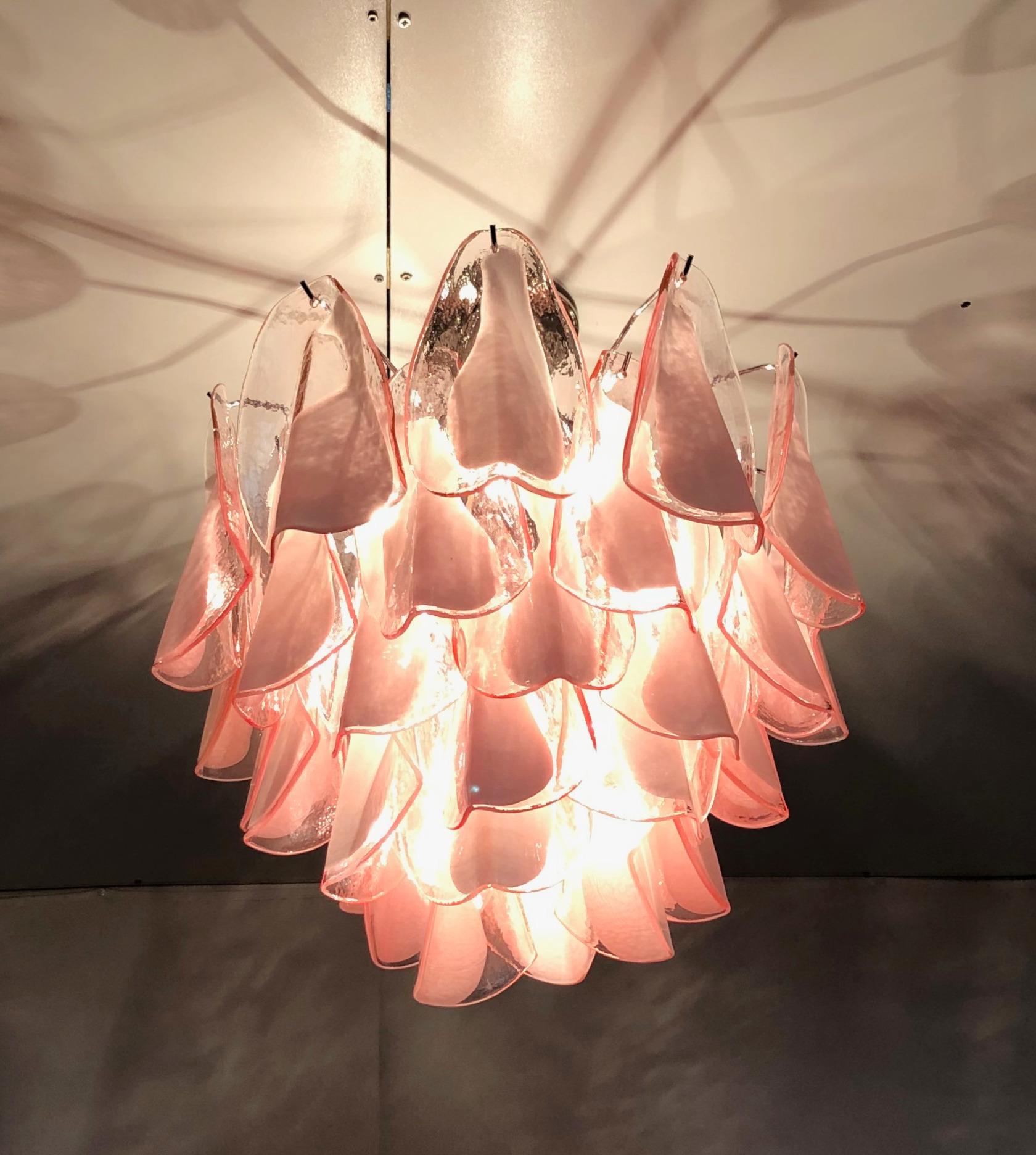 Contemporary Pink Rondine Chandelier by Fabio Ltd For Sale