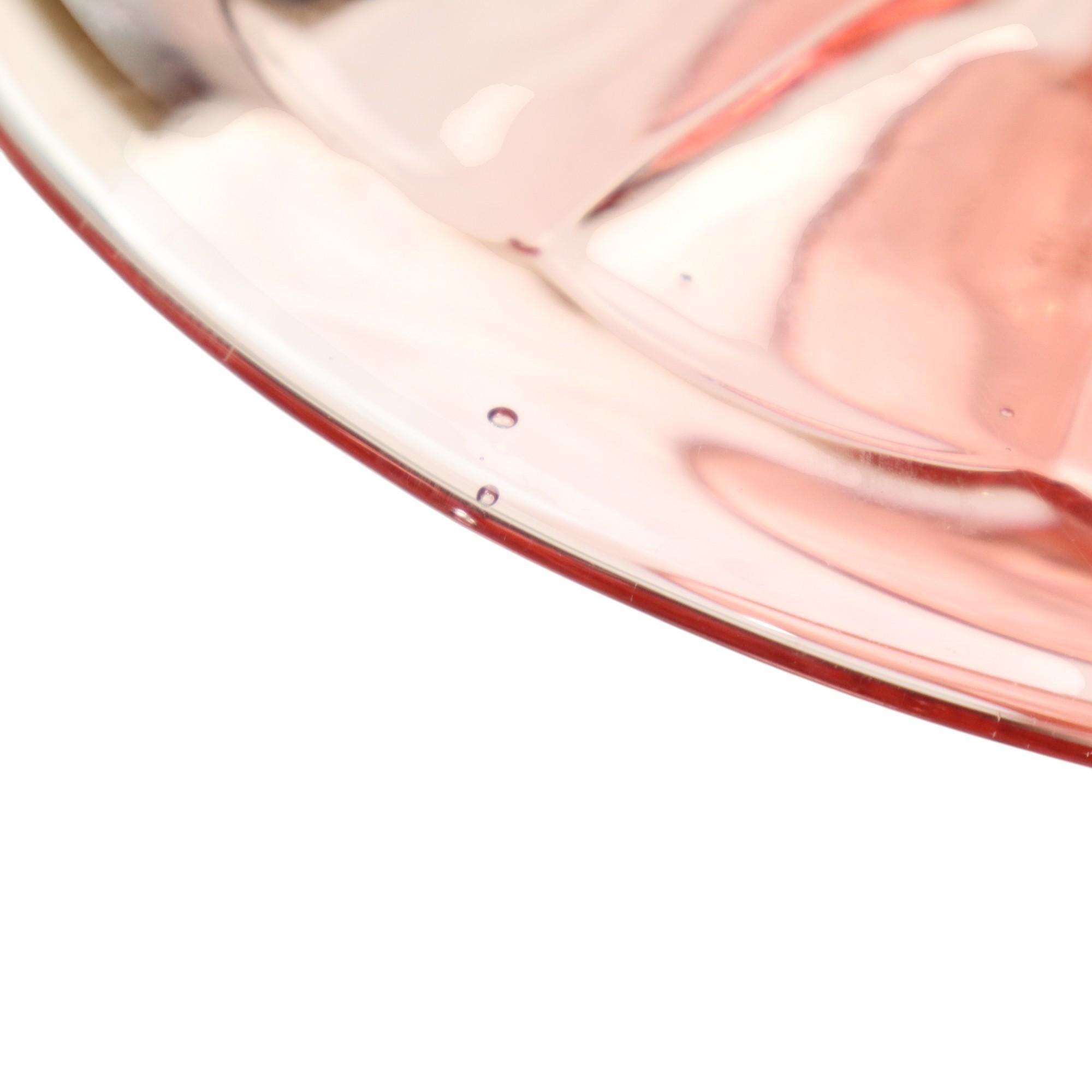 Plat à gâteaux Art Déco Rosaline rose Scailmont en vente 5