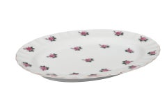 Pink Rose Ceramic Serving Platter