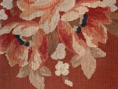 Pink Rose French Aubusson Tapestry Style Needlepoint Lumbar Pillow Case