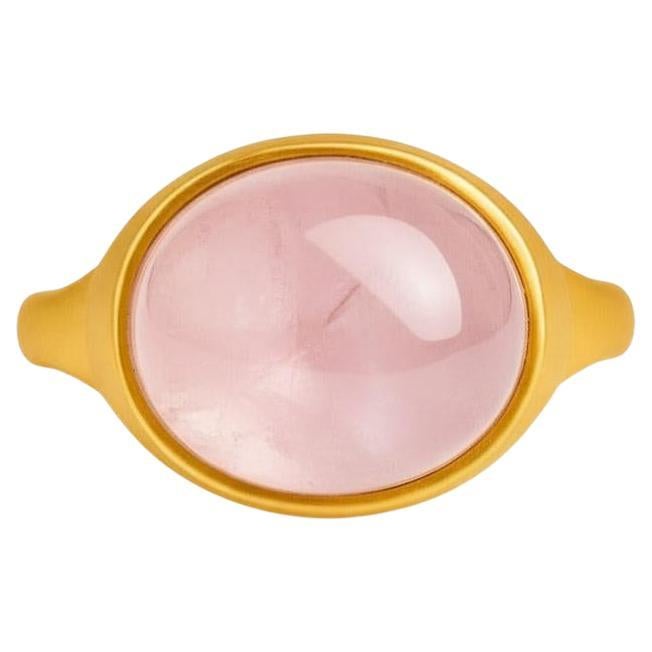 For Sale:  Pink, rose quartz cabochon ring