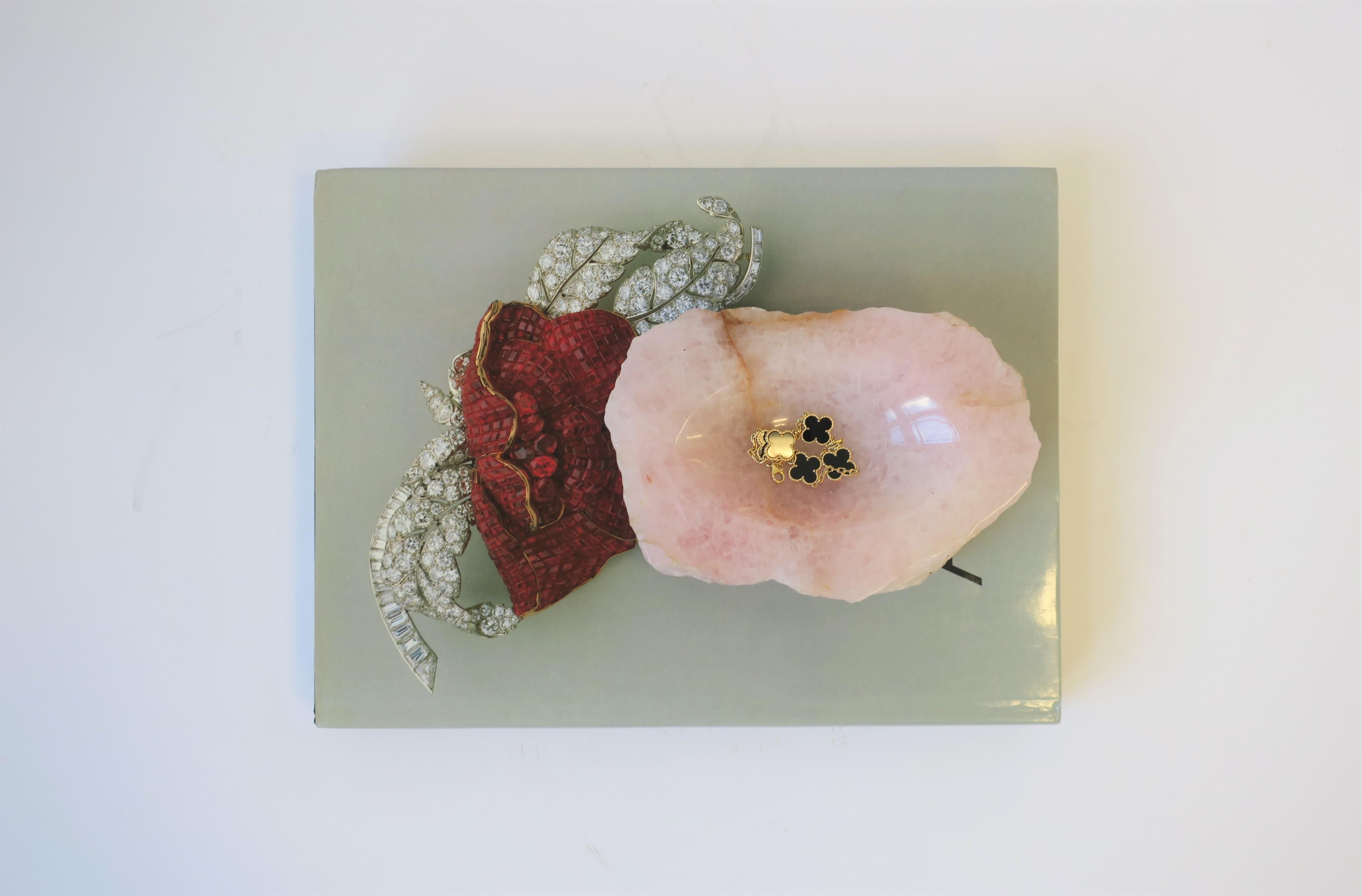 Organic Modern Rose Quartz Pink Jewelry Dish