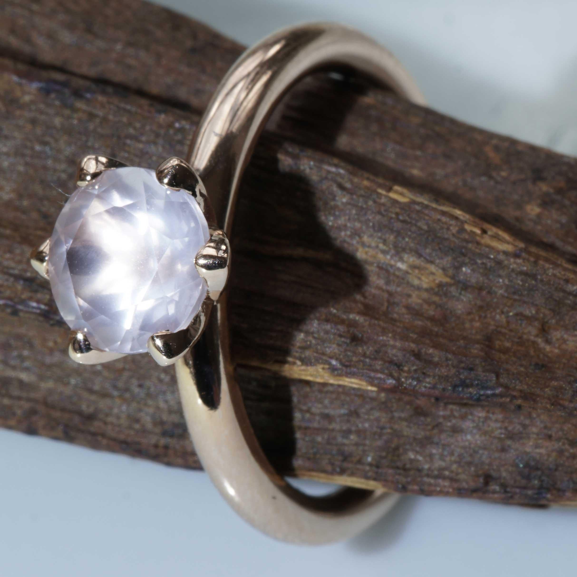 Pink Rose Quartz Ring made in Italy Valenza  finest Goldsmith´s Work Bestseller For Sale 10