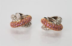 Ruby Diamond 18 Karat Gold Knot Earrings