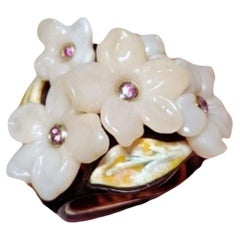 Pink Sakura Ring 14K Roségold, 18K Gelb- und Weißgold mit rosa Opalblüten Pink Sakura Ring 14K Roségold, 18K Gelb- und Weißgold mit rosa Opalblüten