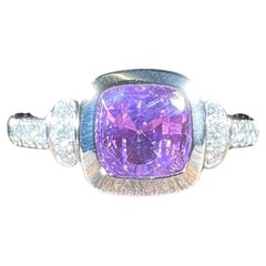 Rosa Saphir Ring aus Platin