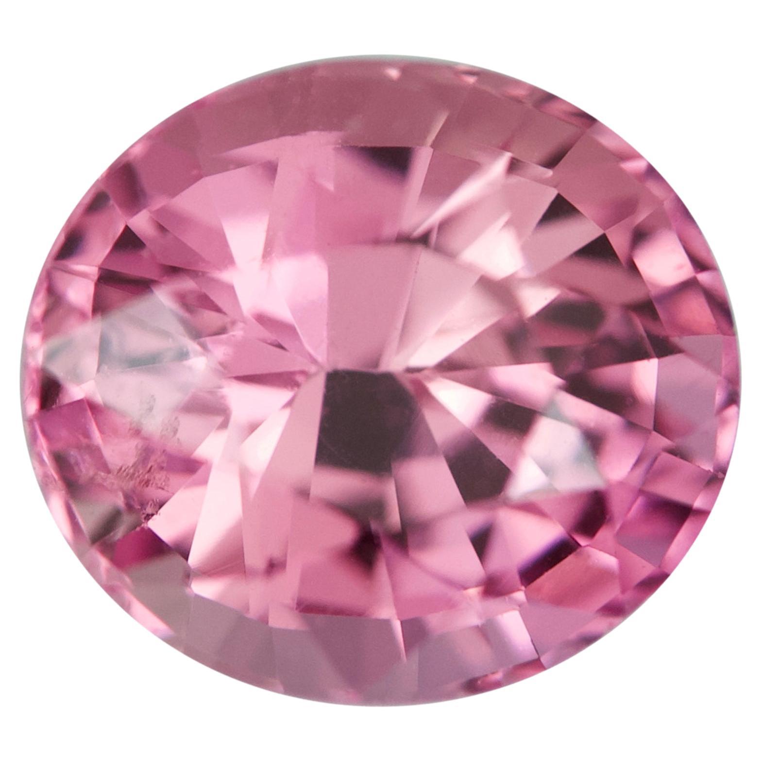 Pink Sapphire 1.61 ct Oval Natural Ceylon Unheated, Loose Gemstone