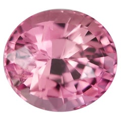 Saphir rose taille ovale 1,61 carat, pierre précieuse naturelle de Ceylan non chauffée