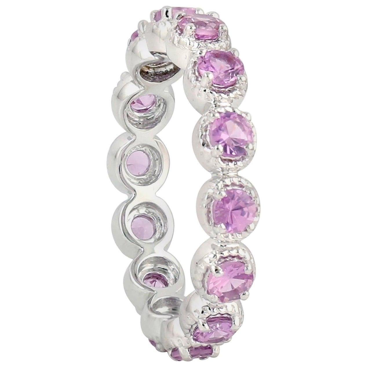 For Sale:  Pink Sapphire 18 Karat Gold Ring