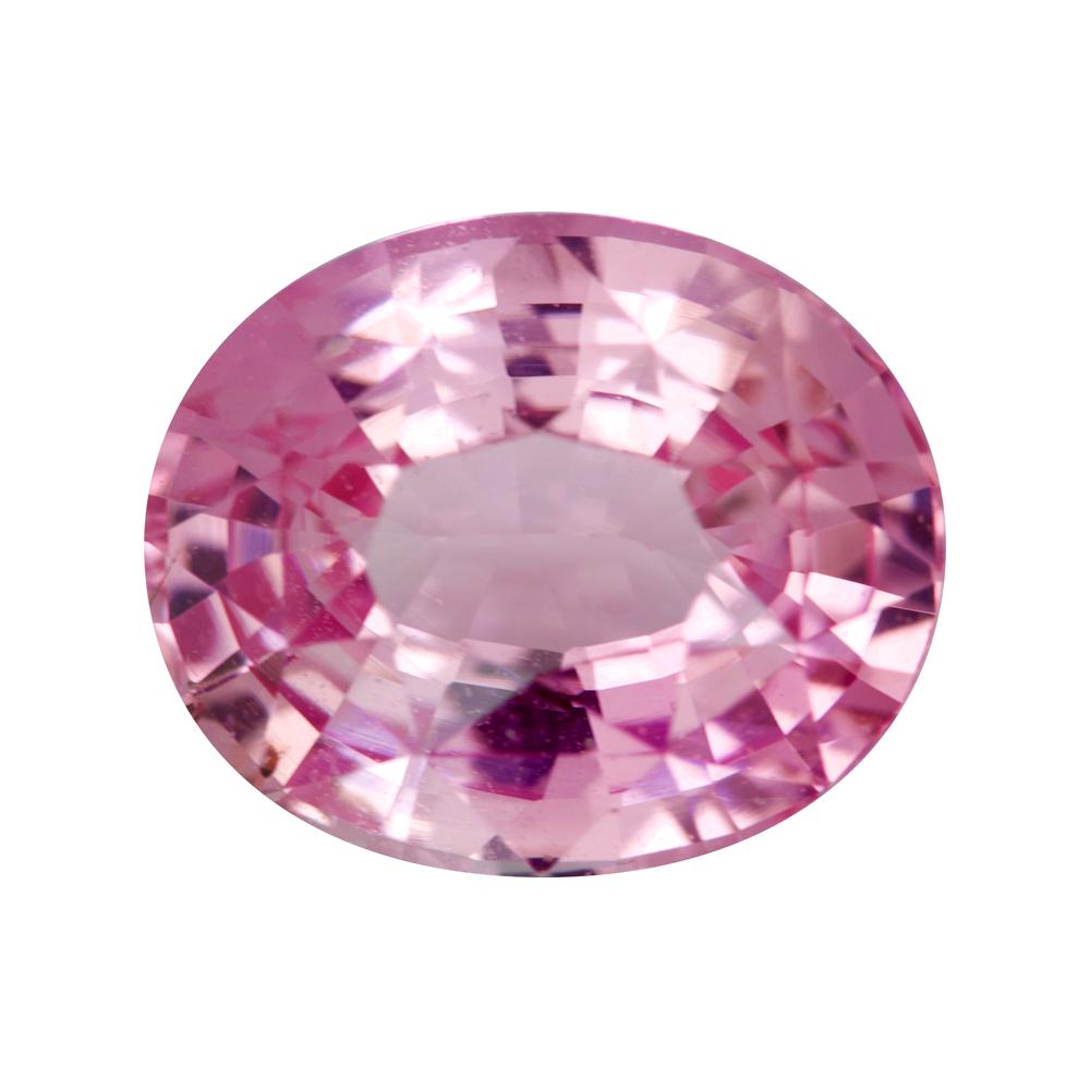 Enticing and vibrant pink sapphire with a delicate mix of pink reminiscent of a fruit tree blossom. Of Madagascar origin this natural pink sapphire is crafted into a ripe expertly cut oval shape to over 2 carat and is ablaze of shimmering facets
