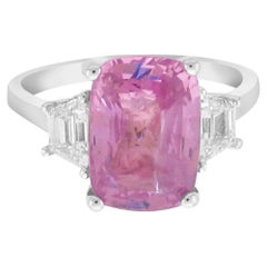 Ring mit rosa rosa Saphir 3, Stein GRS-zertifiziert