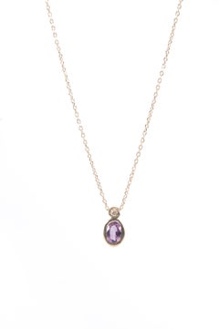 Pink Sapphire and Cognac Diamond Duo Necklace