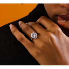 Pink Sapphire And Diamond 0.97ct Ring