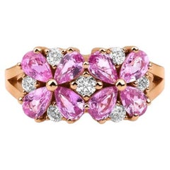 Pink Sapphire And Diamond 2.49ct Ring