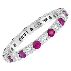 Pink Sapphire and Diamond Band