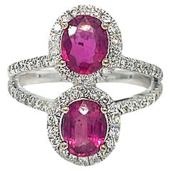 Anillo Halo de Zafiro Rosa y Diamante