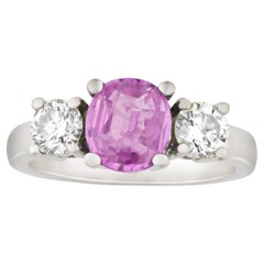 Ring mit rosa Saphir und Diamant