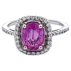 Antique Pink Sapphire and Diamond Ring