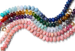 Zafiro rosa y ópalo Pulsera de oro amarillo