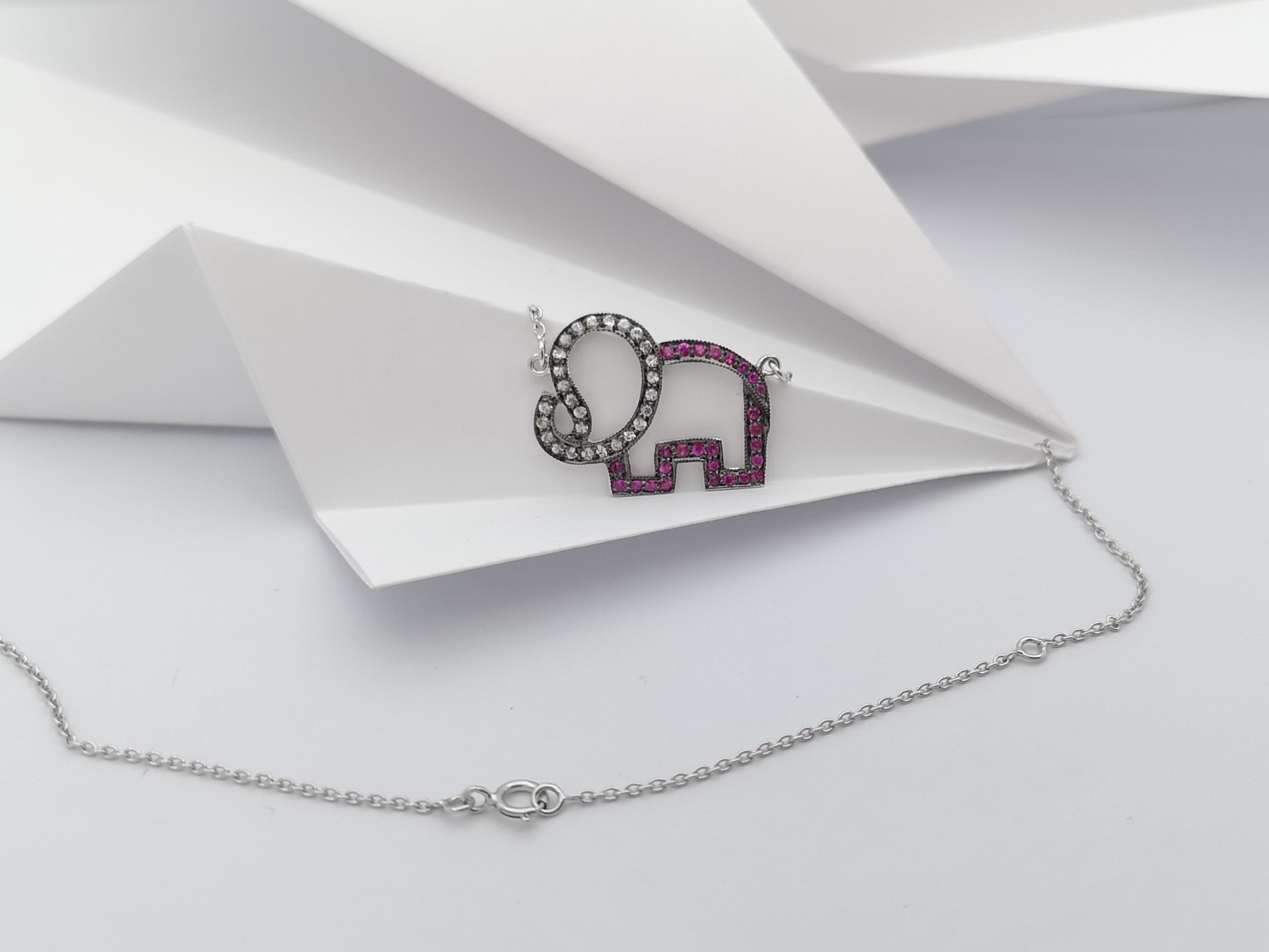 pink elephant necklace