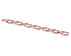 Rosa Saphir-Armband, 7,09 Karat