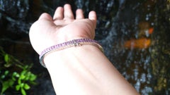 Pink Sapphire Bracelet set in 18 Karat White Gold Settings