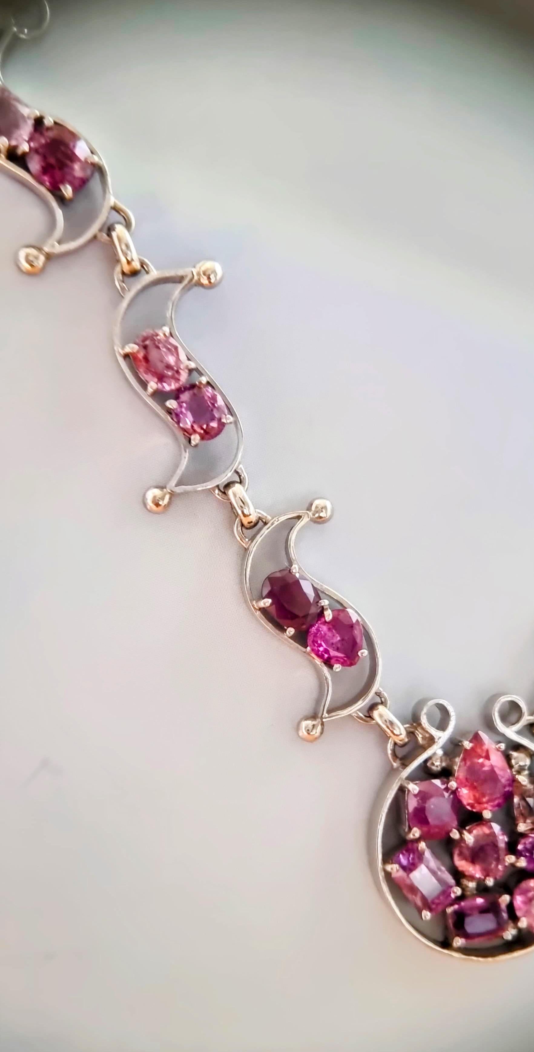 Pink Sapphire Celebration Necklace For Sale 2