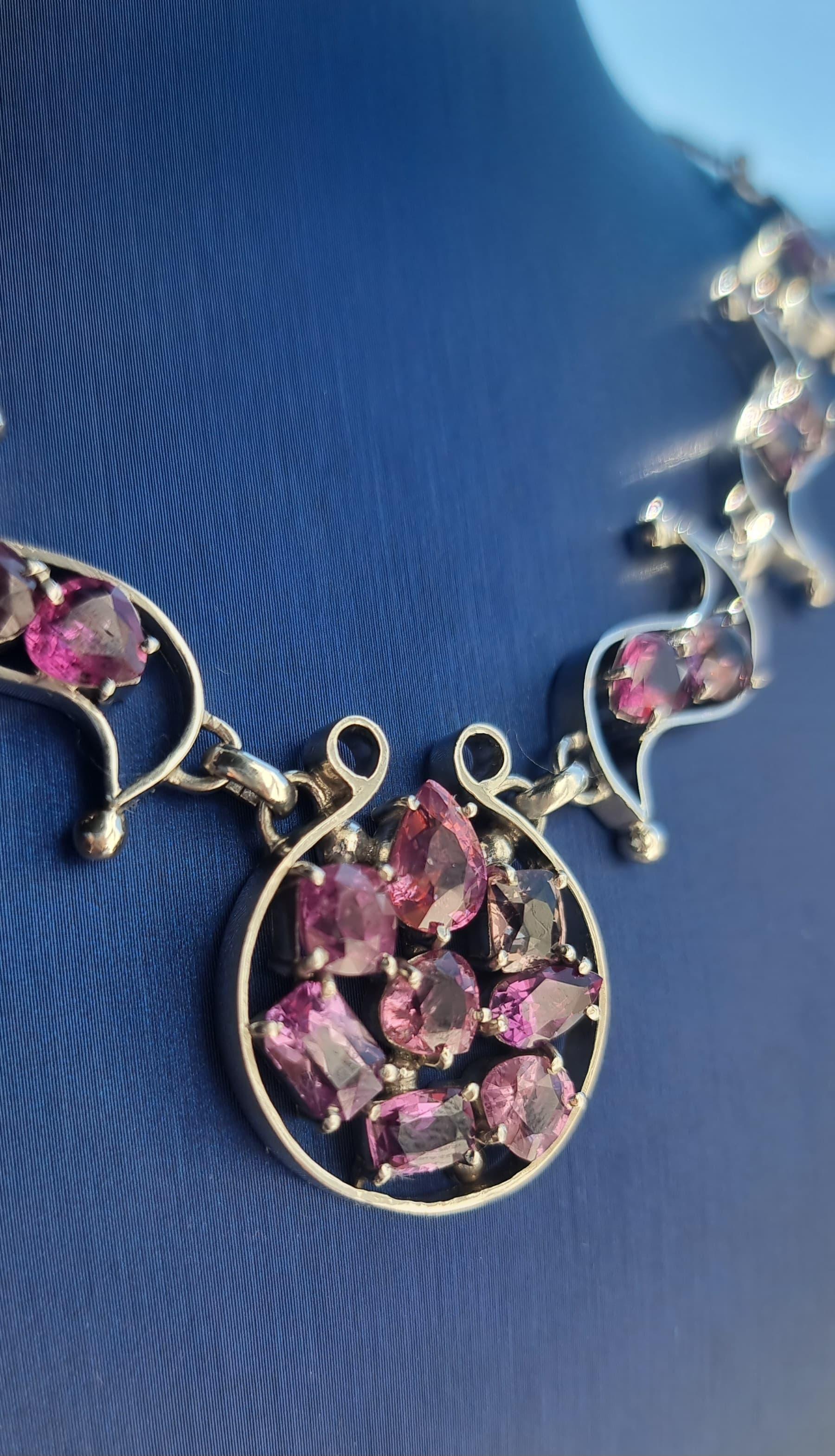 Pink Sapphire Celebration Necklace For Sale 1