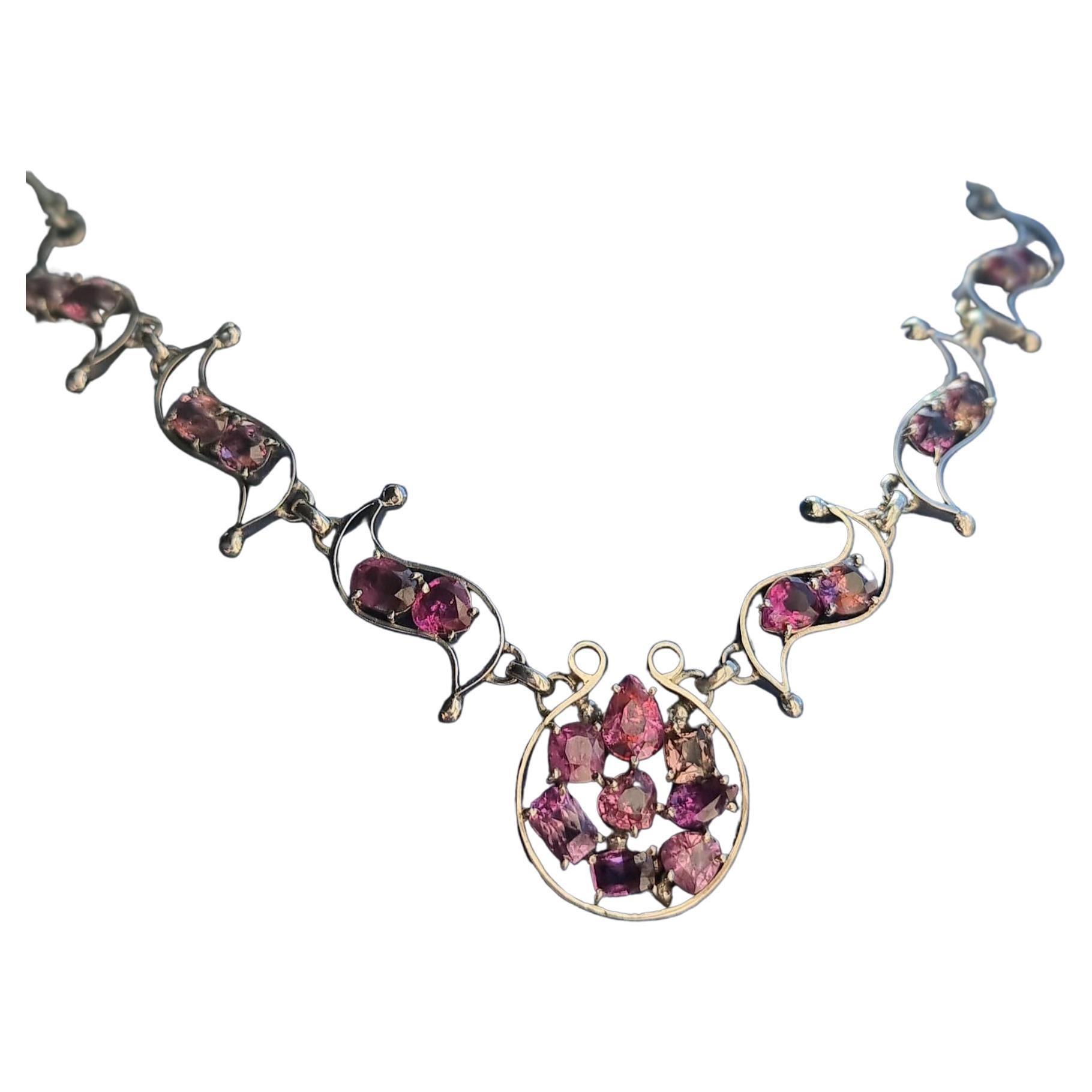Pink Sapphire Celebration Necklace For Sale