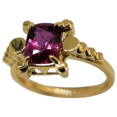 Pink Sapphire Contemporary Engagement Ring