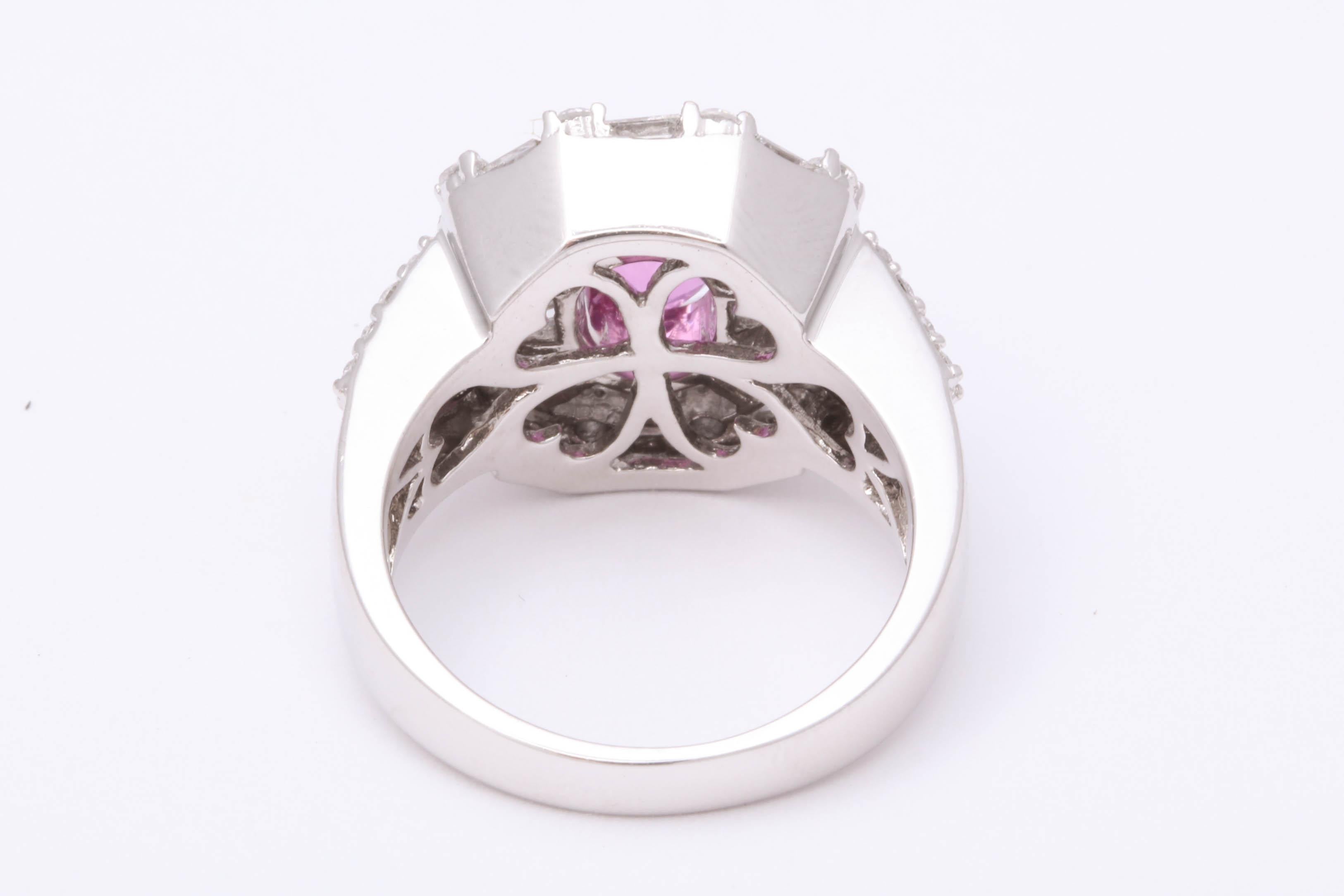 pink baguette ring