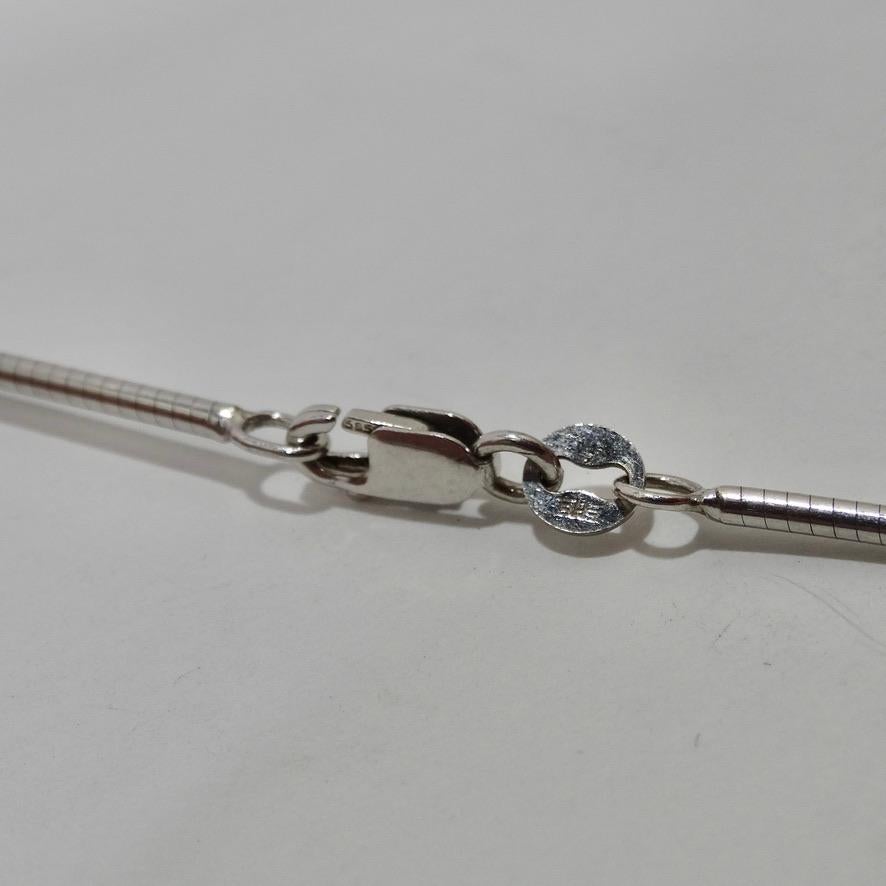 Pink Sapphire Diamond Necklace 1980s 14K Gold For Sale 1