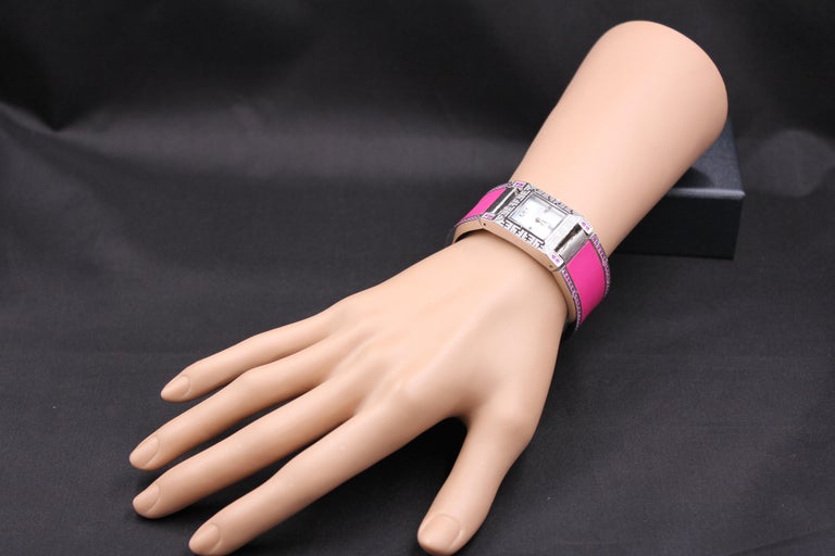 Diamond Pink Sapphire 2.76 tcw Watch Pink Sapphire and Diamond Pave Dial Luxury Swiss Quartz  main image 3