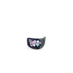 Pink Sapphire Diamond Ring 18K Gold For Her