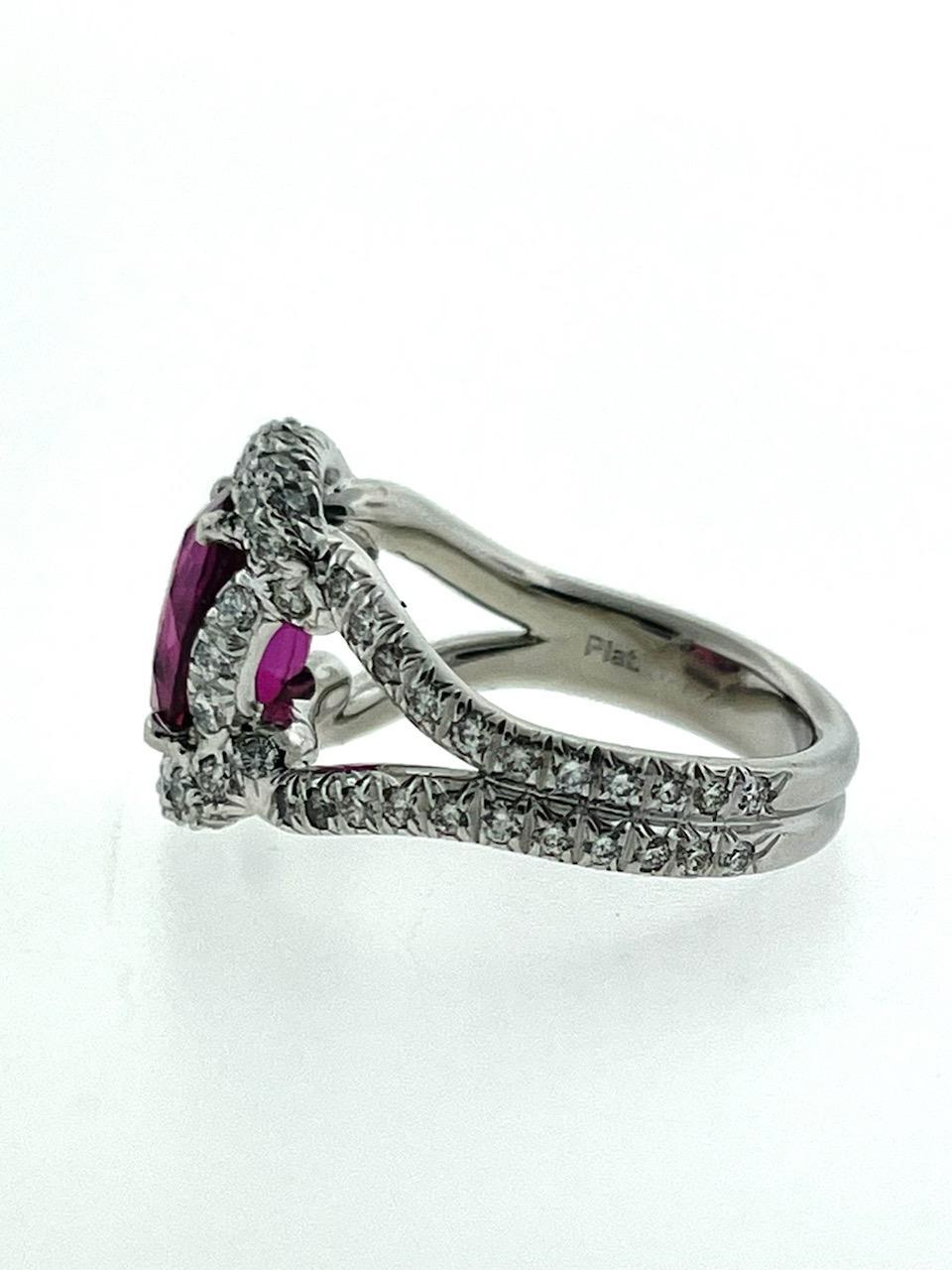 Rosa Saphir-Diamant-Ring im Zustand „Neu“ im Angebot in Los Angeles, CA