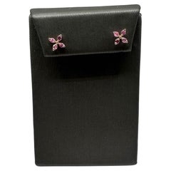 Boucles d'oreilles en or rose 14 carats avec saphirs naturels de 0,46 carat, neuves