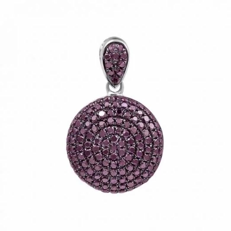 Round Cut Pink Sapphire Elegant Fashion Pendant for Her 14K Gold For Sale