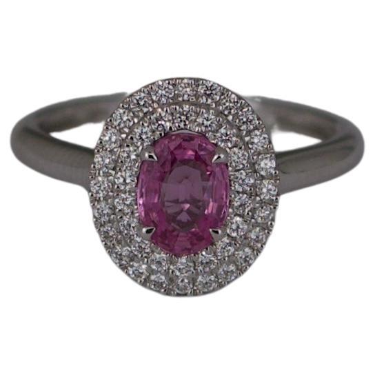 Pink Sapphire Engagement Ring For Sale