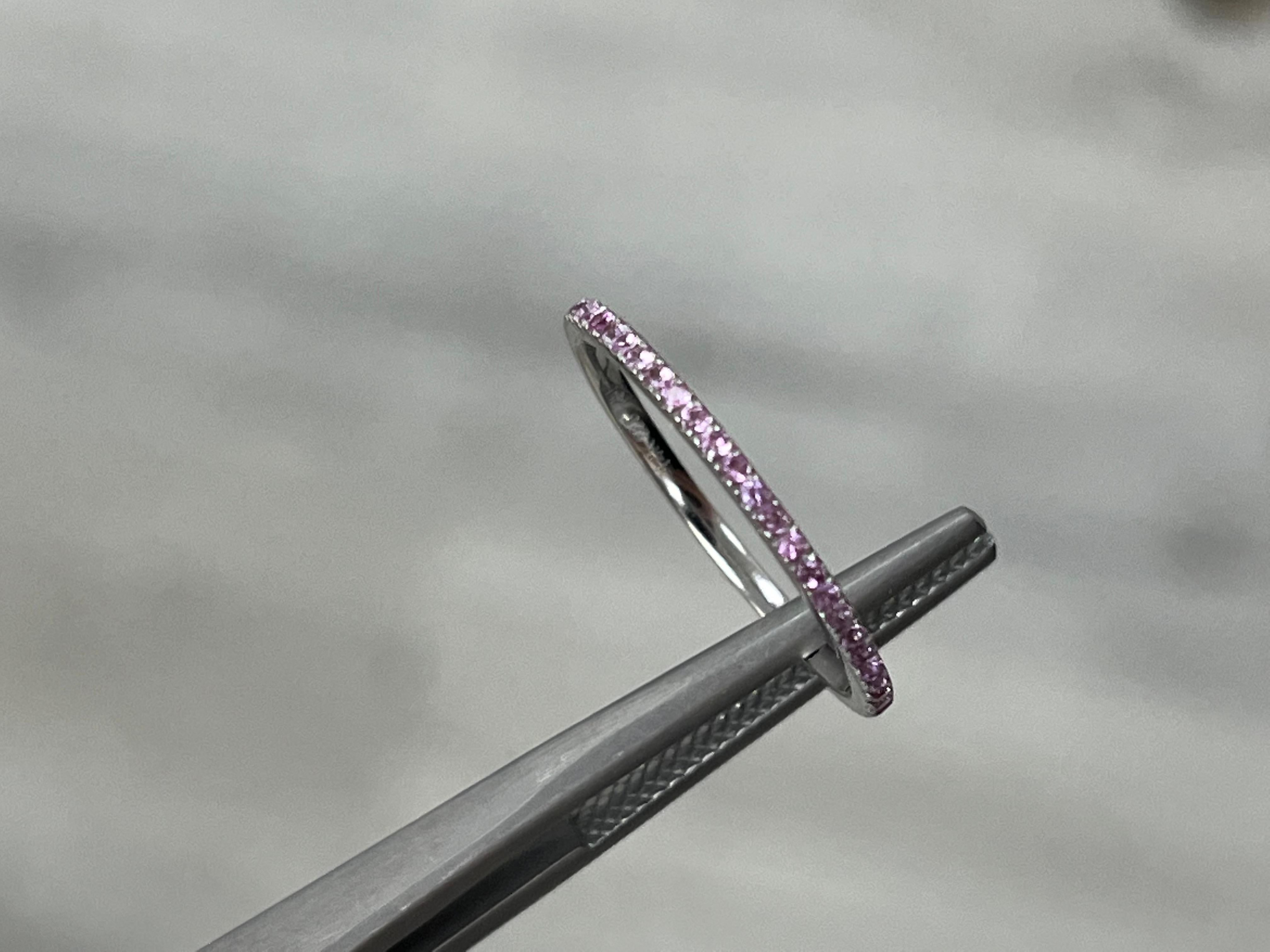 Modern Pink Sapphire Eternity 0.33ct For Sale