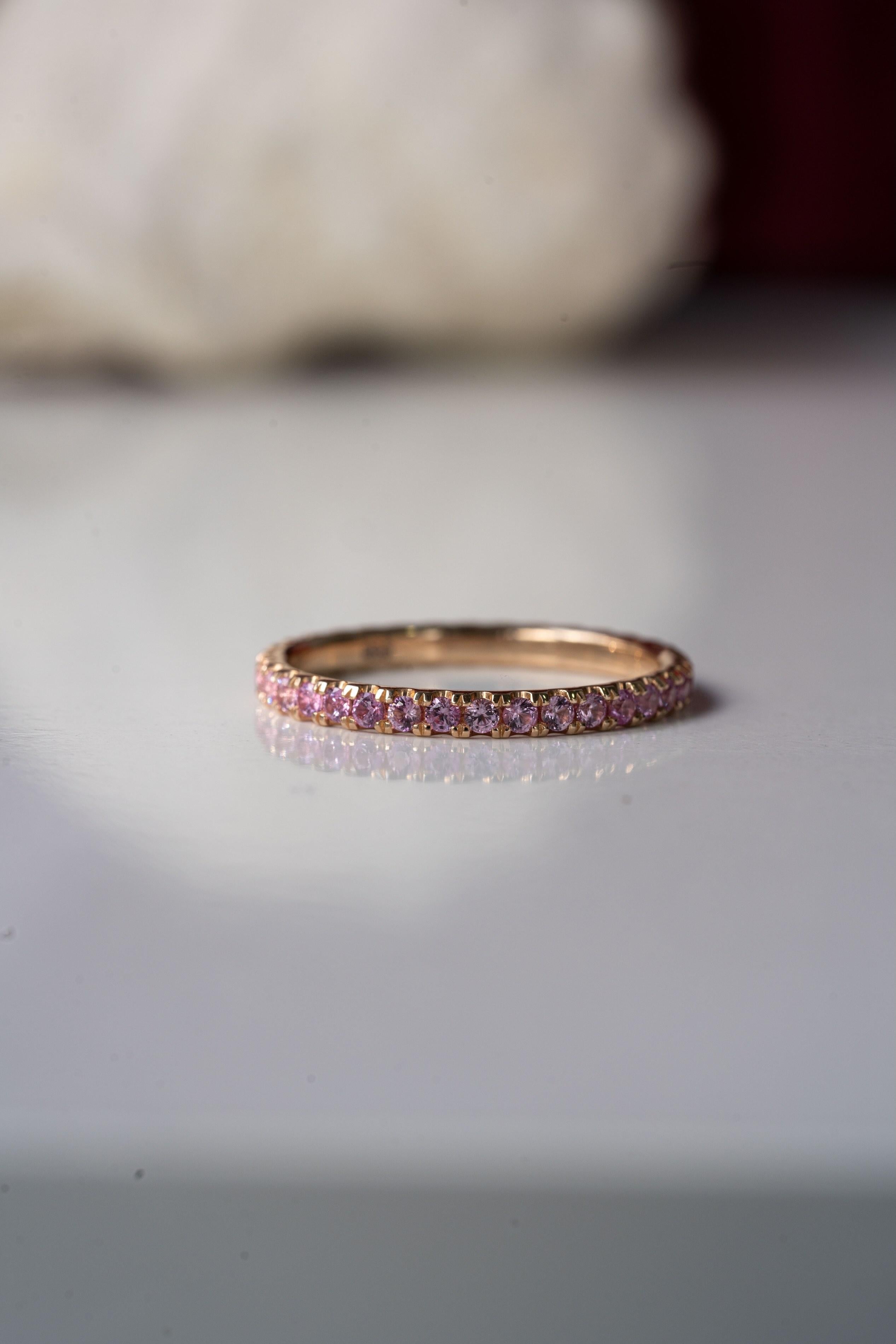 For Sale:  Pink Sapphire Eternity Band 2