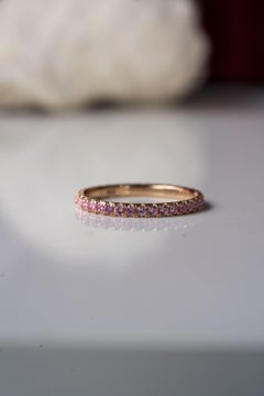 Pink Sapphire Eternity Band