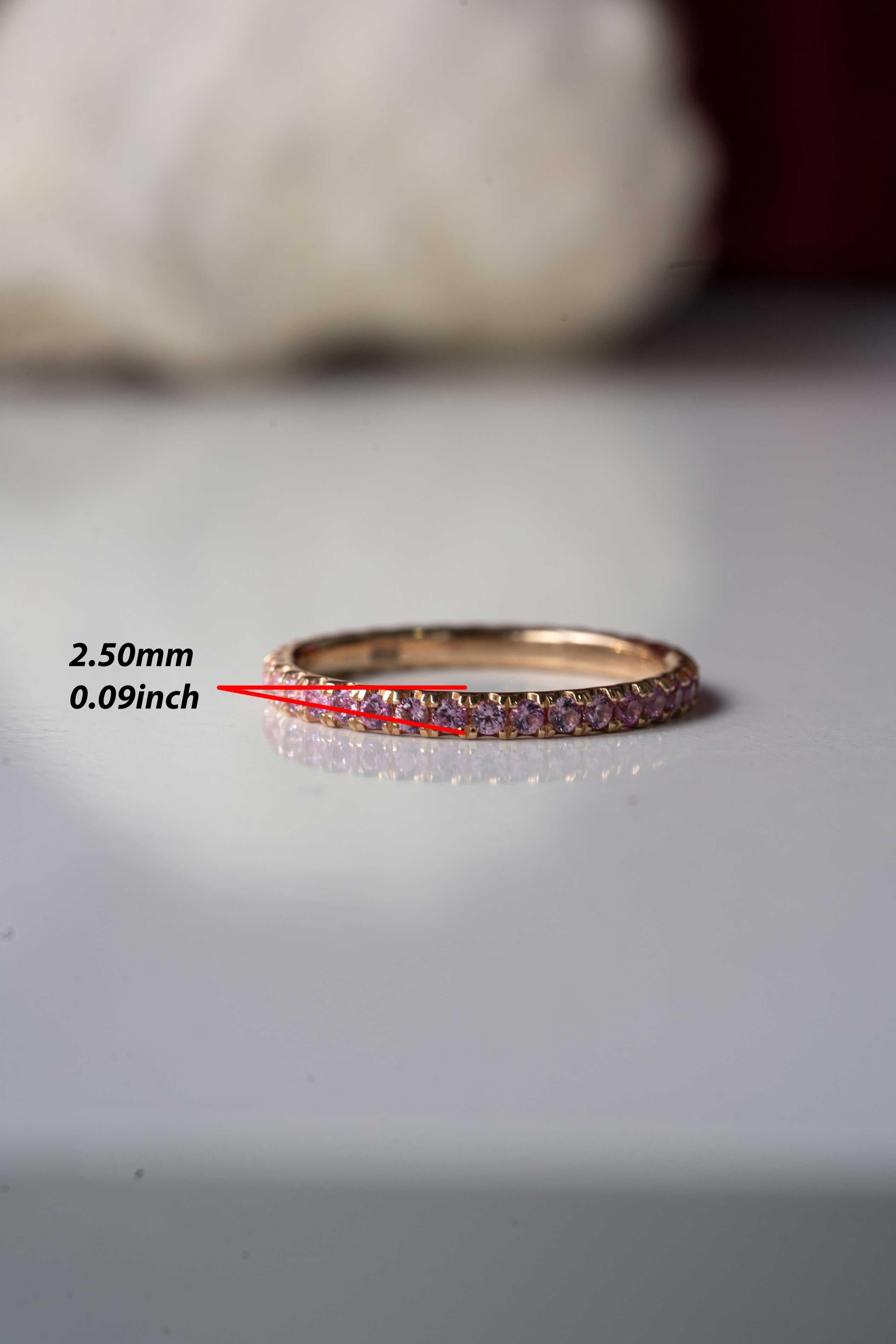 For Sale:  Pink Sapphire Eternity Band 3