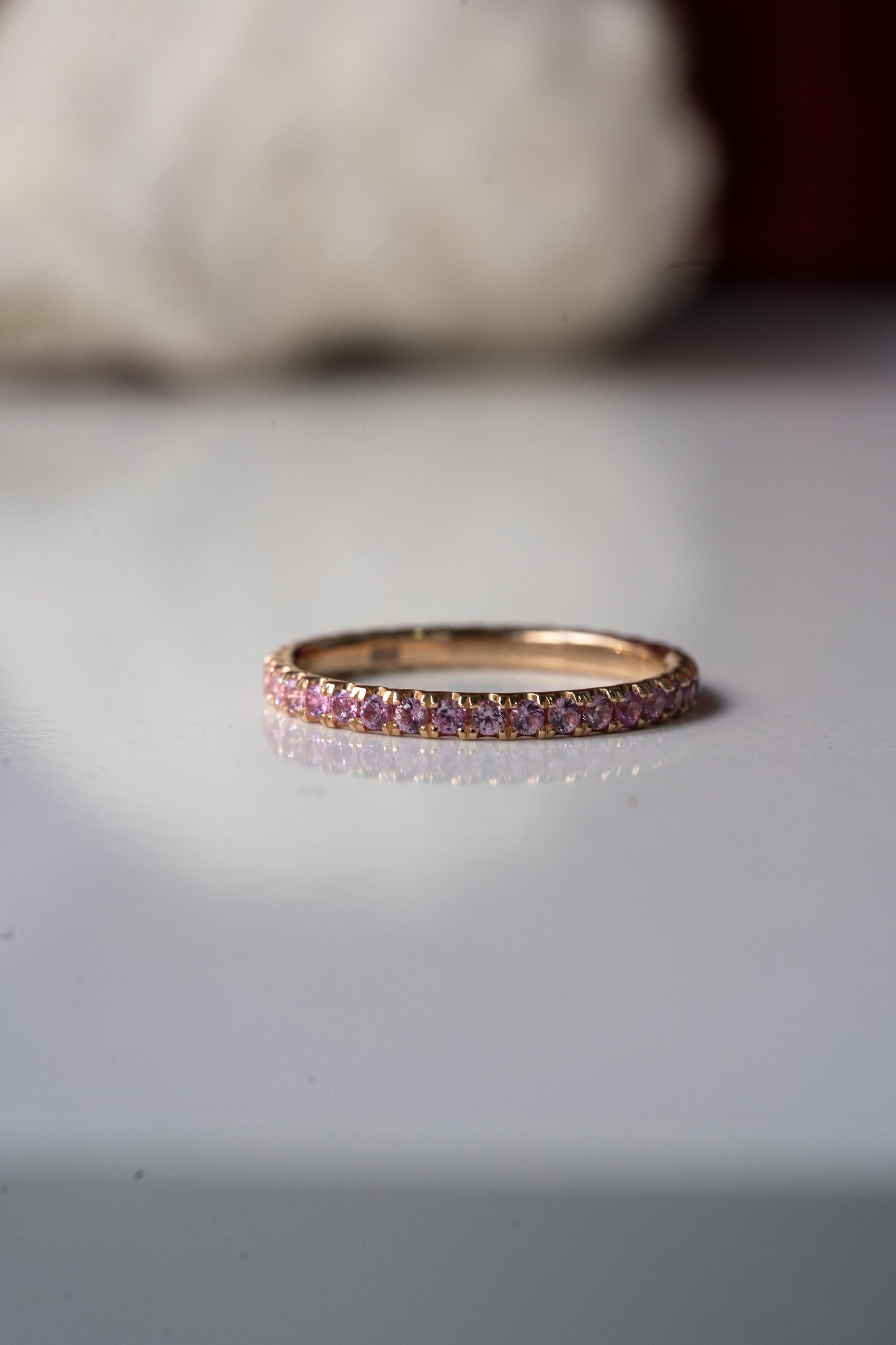 For Sale:  Pink Sapphire Eternity Band 4