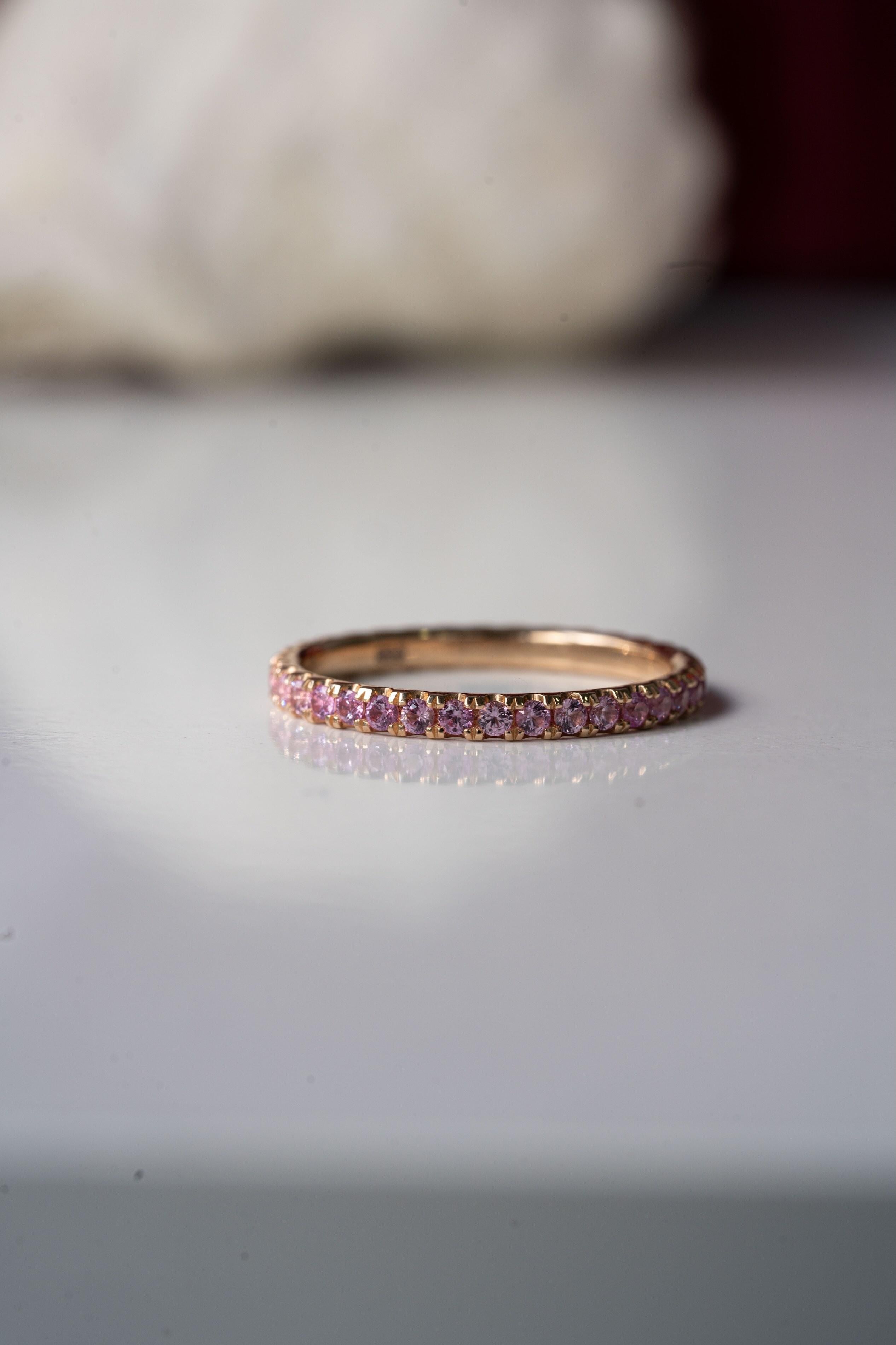 For Sale:  Pink Sapphire Eternity Band 5