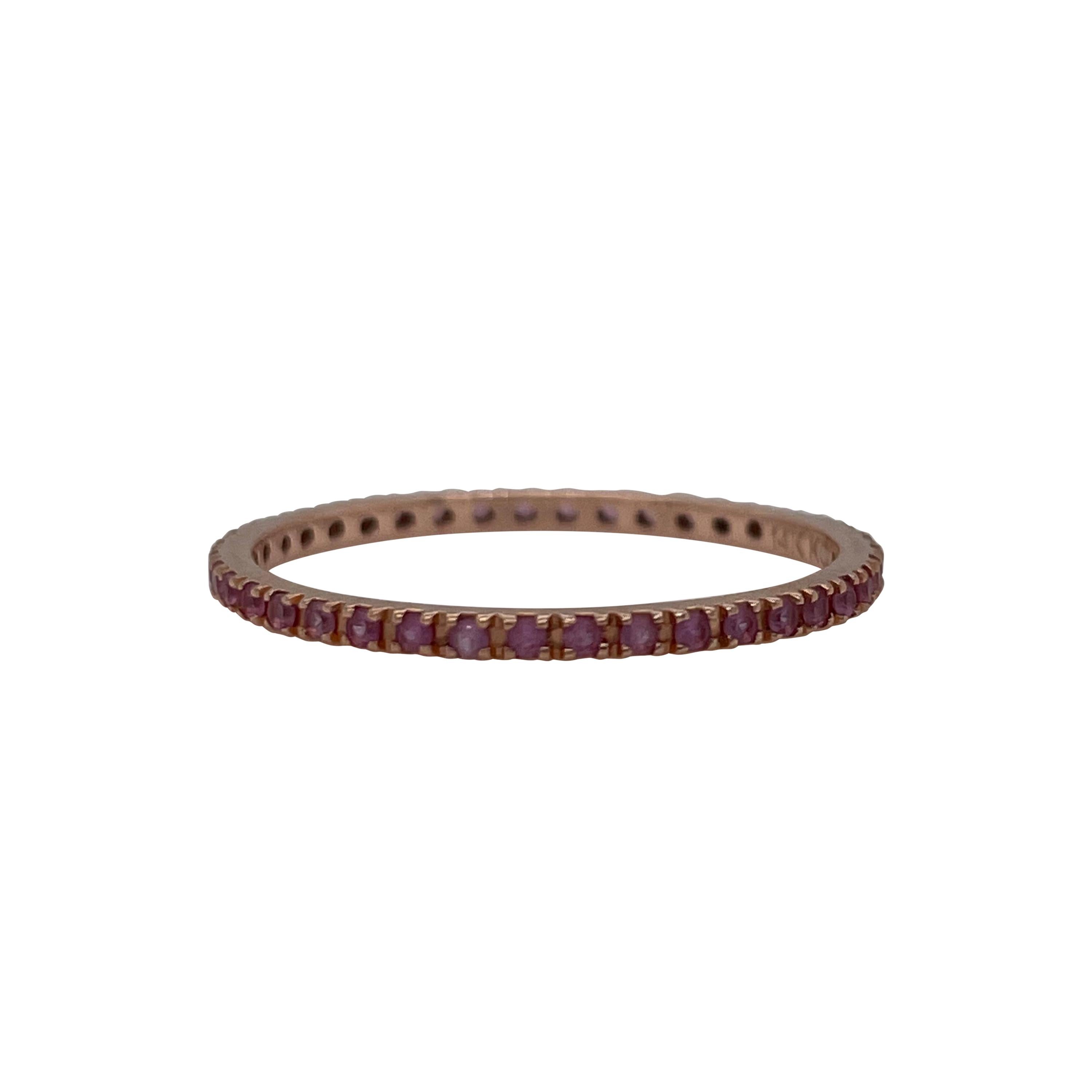 Pink Sapphire Eternity Band For Sale