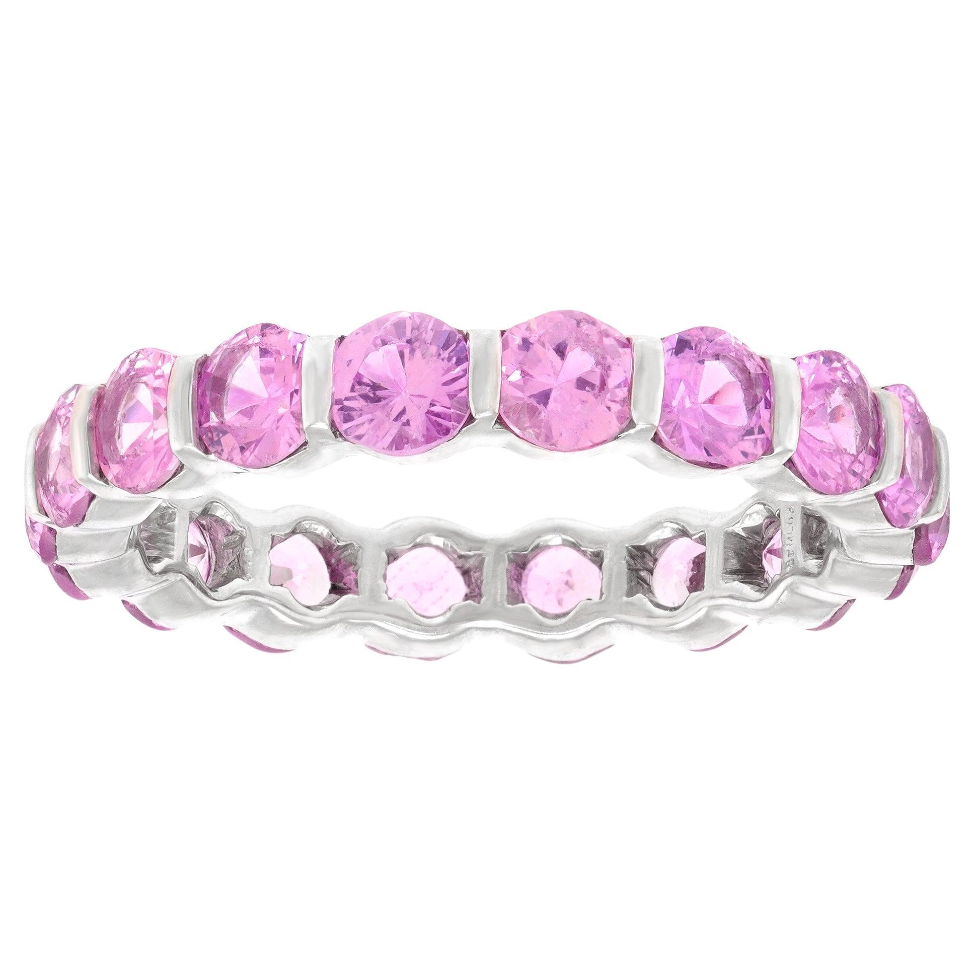 Pink Sapphire Eternity Band For Sale