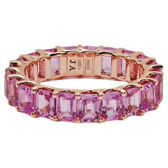 Pink Sapphire Eternity Band