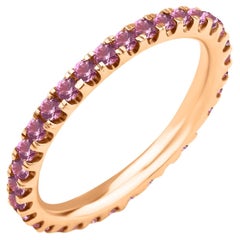 Pink Sapphire Eternity Band