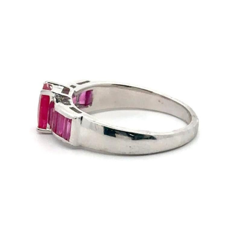 For Sale:  Pink Sapphire Everyday Ring in Sterling Silver for Her 3